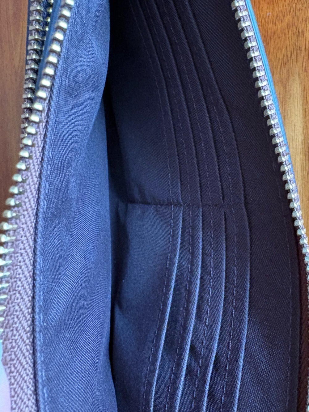 COACH Pebble Leather Wristlet in Cognac Brown with Hold Hardware - Picture 5 of 6